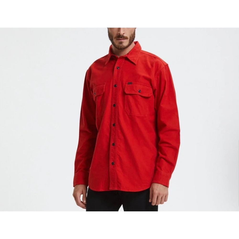 Filson Field Flannel Shirt Mens Medium Red Long Sleeve Button Down‎  NEW